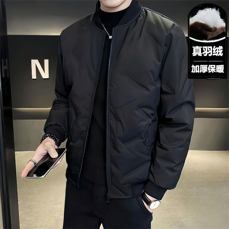 冬季男士短款棒球防风羽绒服
