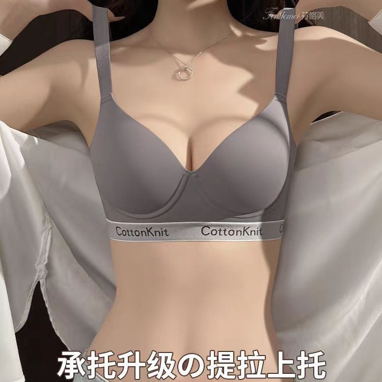 【提拉防下垂】无痕聚拢收副乳文胸上托透气无钢圈大胸显小内衣女