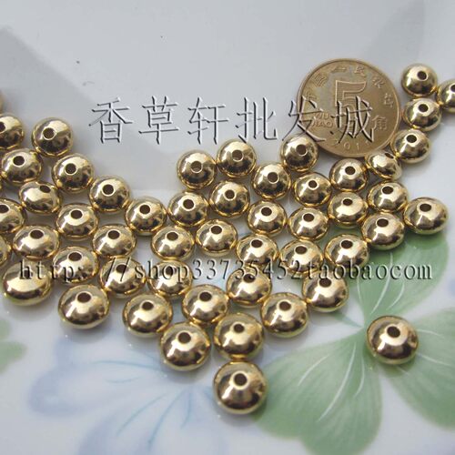 8MM纯黄铜鼓珠隔珠垫片手工DIY百搭饰品配件星月菩提文玩材料0868 - 封面