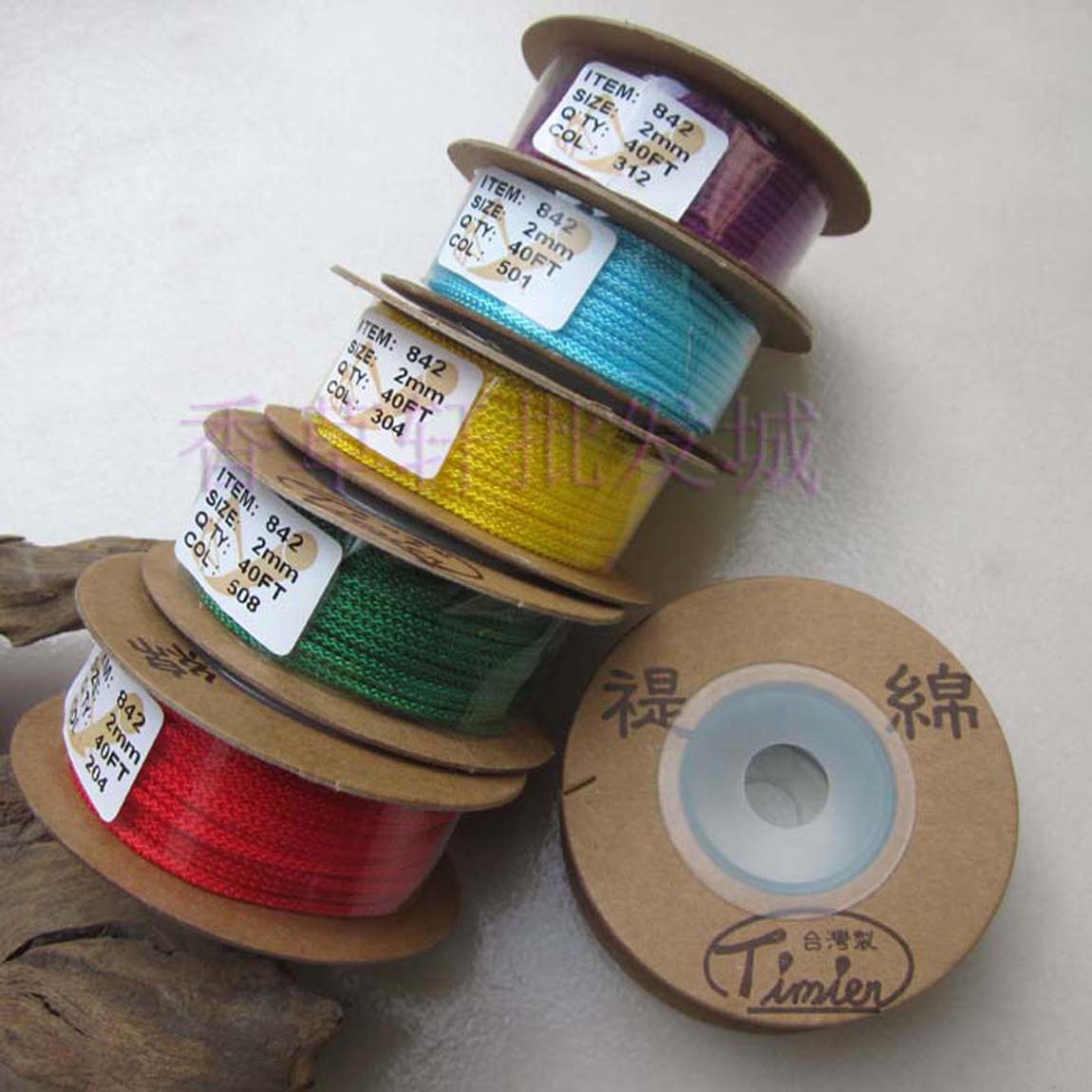 佛珠编织玉线842标2MM实1.5MM台湾饰品红绳文玩珠宝线曼波线