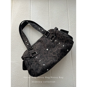 复古豹纹枕头包 ROSSY BAG 小众百搭休闲手提单肩斜挎包包女潮