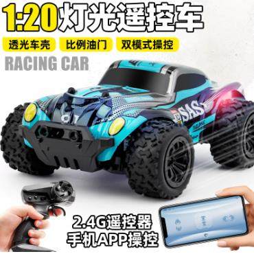 调速比例油门竞速遥控越野车手机APP灯光漂移赛车攀爬大脚车玩具
