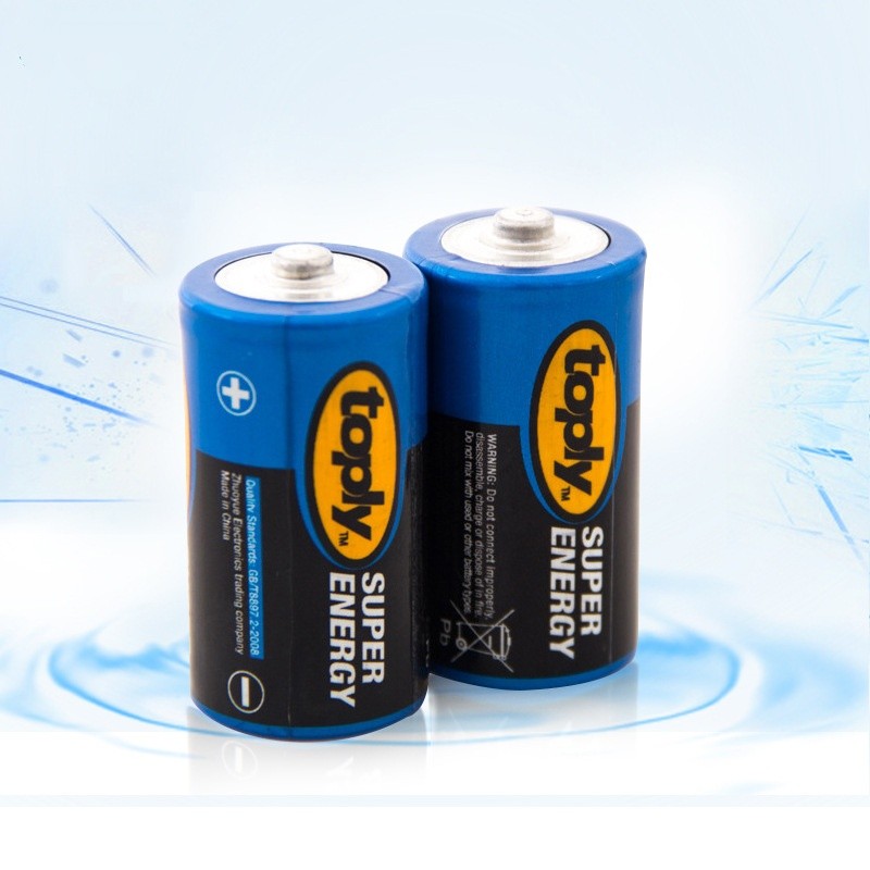 2号电池 R14P C型碳性1.5V干电池无汞环保二号电池英文高性价比