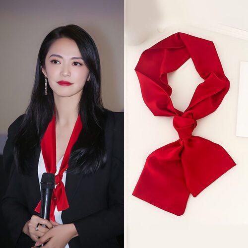 新款大红春秋季文艺定制logo围巾