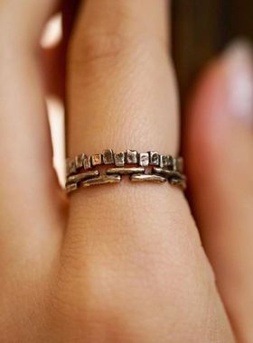 noguchi日本手工制复古戒指女款