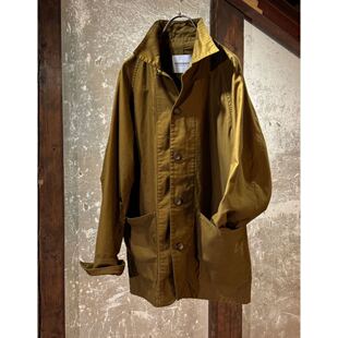 包税包邮日本直发 etreneant 法式工装直筒宽松方领风衣短外套女