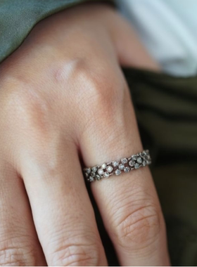 包税包邮日本代购 noguchi 日本职人手工制锁链式白色钻石指环