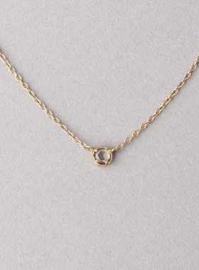 日本职人手作棕色钻石项链包邮