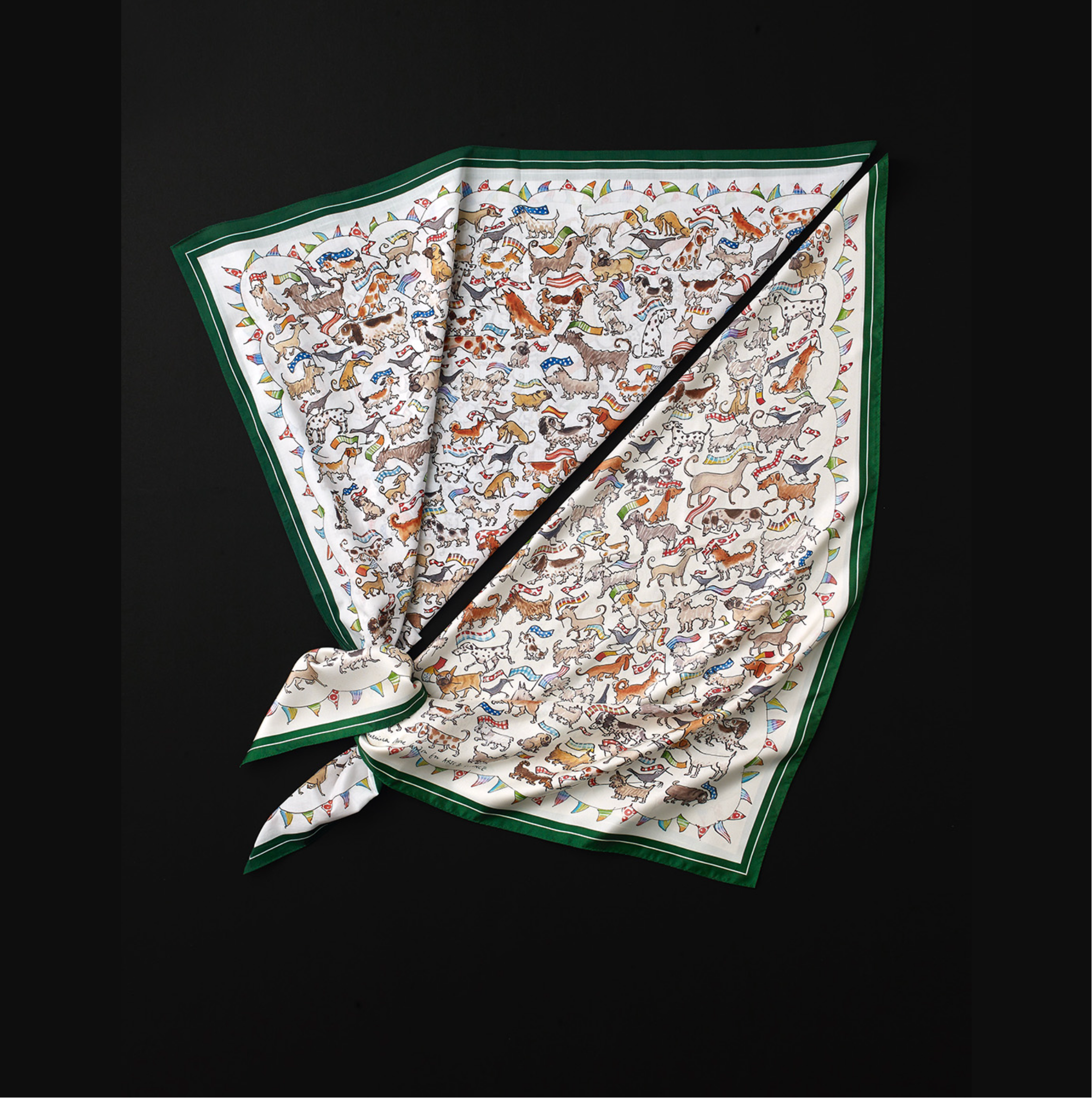 匆匆匆匆包税包邮日本arts science新年限量手绘印花丝巾方巾