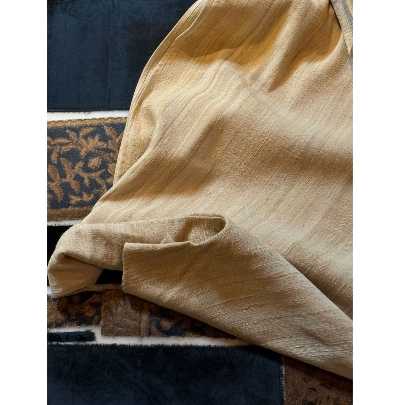 etreneant宽松手纺蚕丝100%罩衫