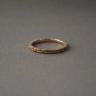 包税包邮日本代购noguchi职人手工制素金几何形重叠戒指指环女款