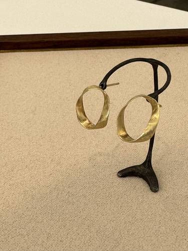noguchi法式简约14K镀金手工耳环