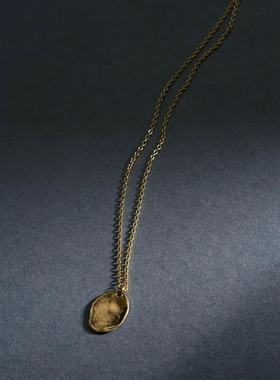 包税包邮日本代购noguchi职人手工制法式简约14K镀金吊坠长项链