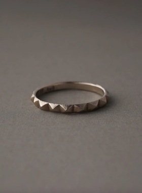 noguchi简约手工制作素圈戒指女