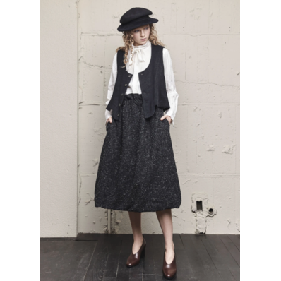 包税包邮日本直邮代购 gasa 20秋冬羊毛亚麻混纺复古马夹日本制