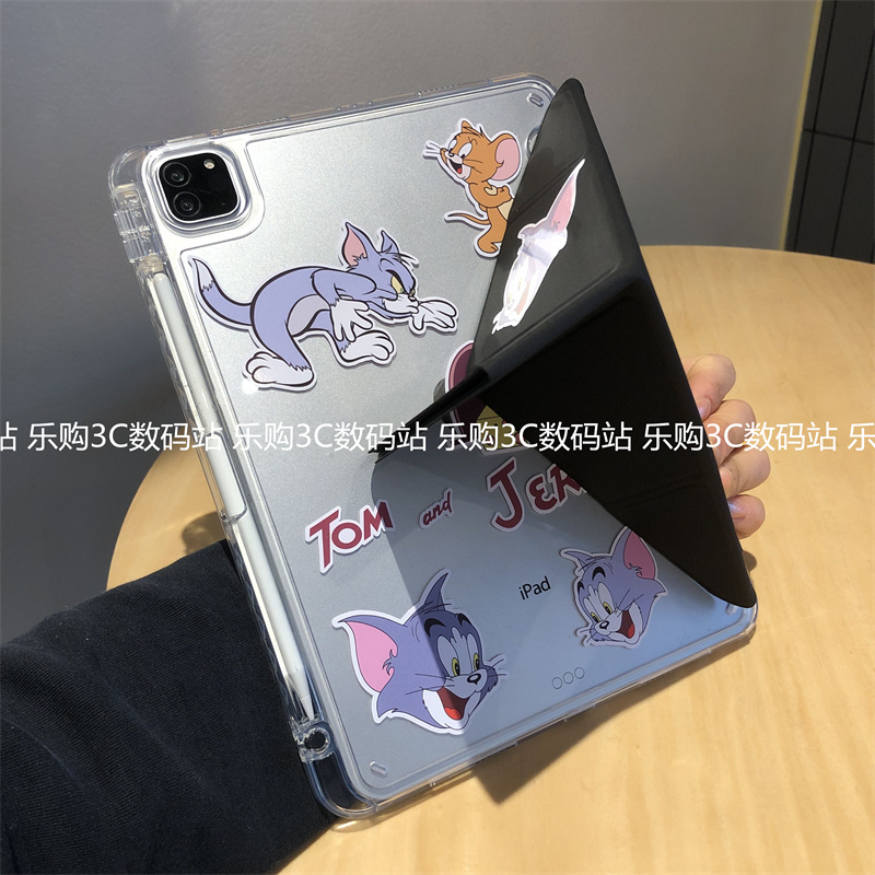 可爱卡通3+Y折叠百变横竖支架iPad11保护套A16透明2025款第10代Air654适用M23苹果10.2寸9.7防摔aipad7平板壳