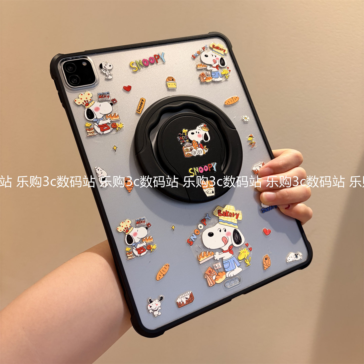 可爱卡通适用iPad11代保护套磨砂2026新款Air8/7/6第10代10.9旋转支架M345苹果10.2寸9.7防摔Pro11平板单后壳
