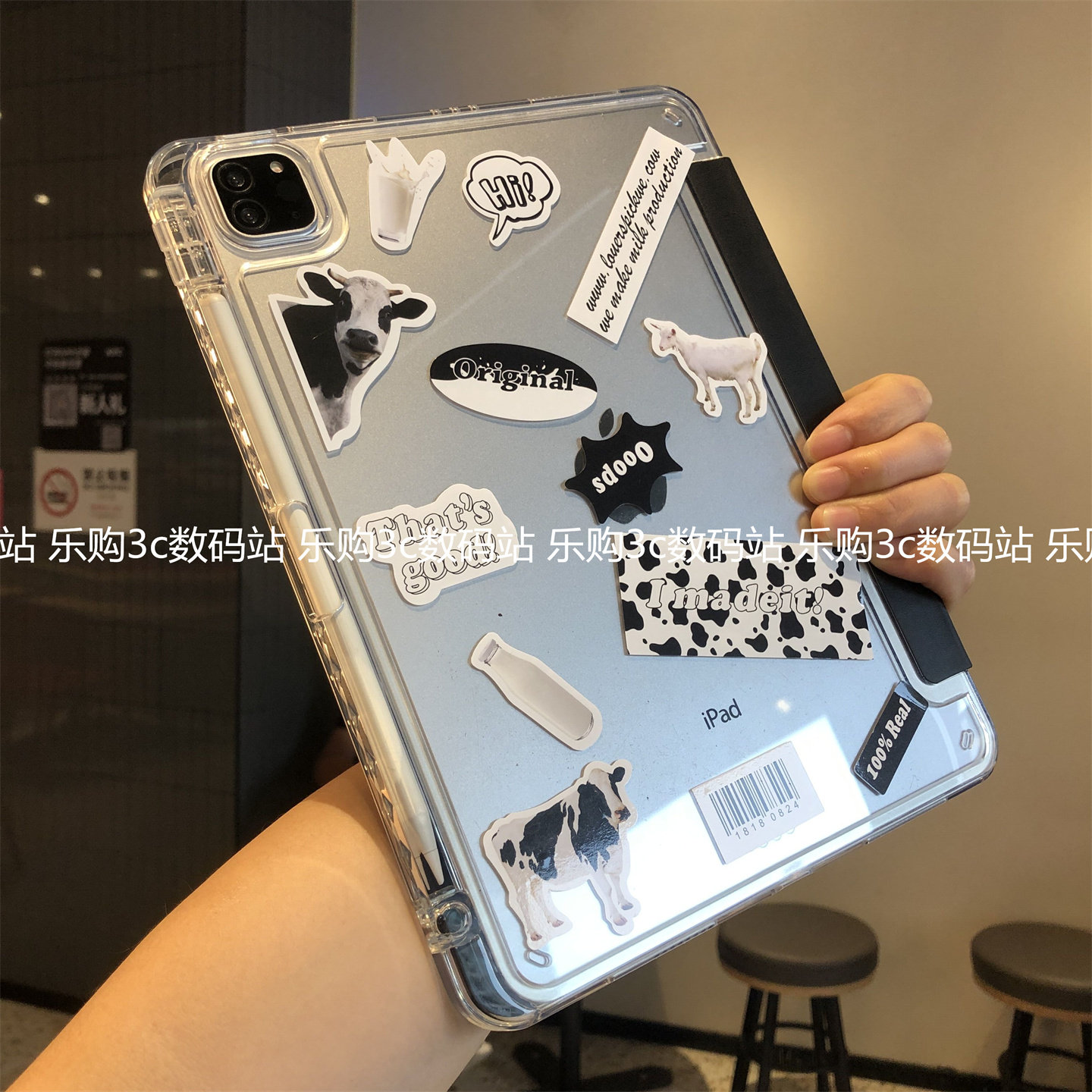 ins风3+Y折叠支架适用苹果平板电脑保护套iPad11代2026款Air876亚克力Pro11防弯10.2寸9.7笔槽Por13硬壳ipaid