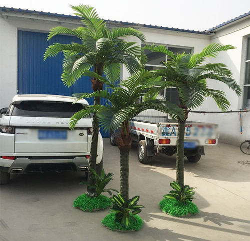 彷真椰子树假椰树大型商场道具热带棕榈树保鲜弯杆摆设假树椰子树