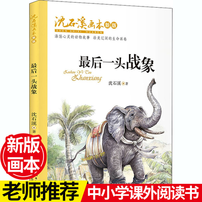 沈石溪画本 · 最后一头战象（新版）  动物小说大王沈石溪获奖作品 小学生课外阅读推荐经典文学故事【出版社直发】