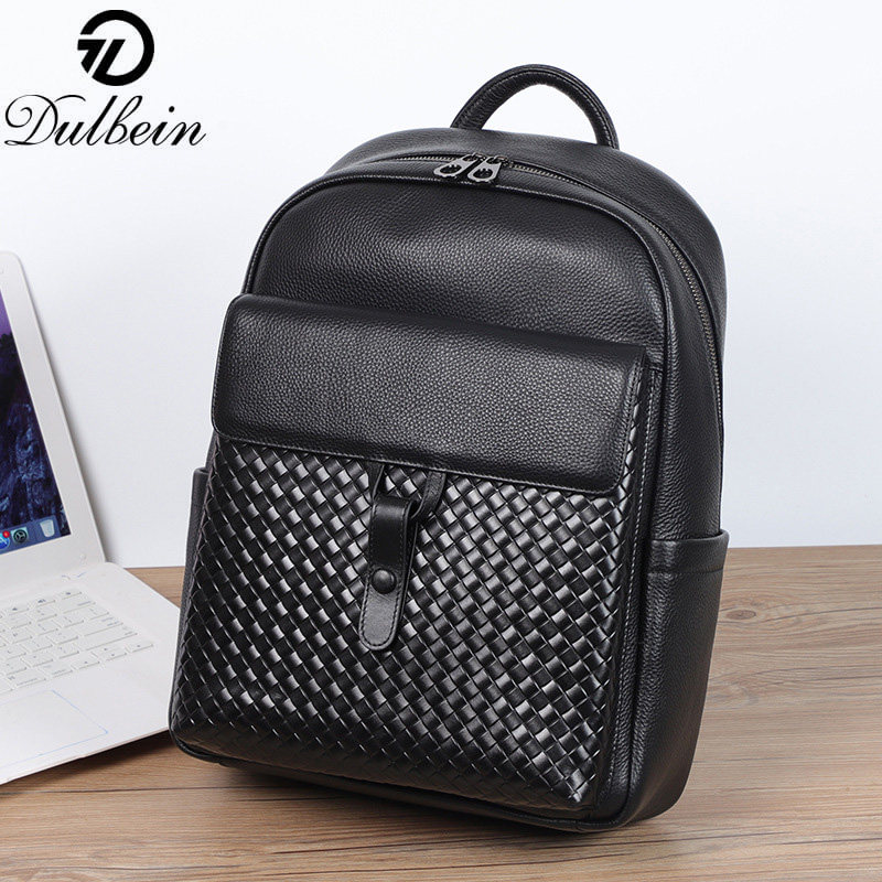 2025新款时尚户外背包男款旅行大容量真皮双肩背包男高级感商务