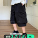 夏装 薄款 中大童儿童宽松男大童五分裤 运动夏季 潮 男童工装 中裤 短裤