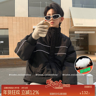 男童棉服外套加厚夹棉冬季中大童保暖加棉冬款棉衣大码男装棉袄潮