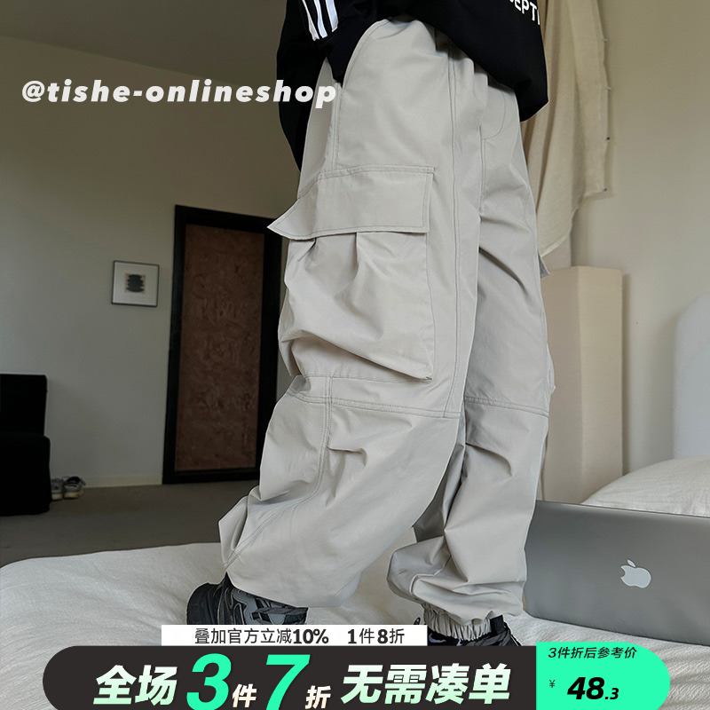 男大童工装裤宽松嘻哈