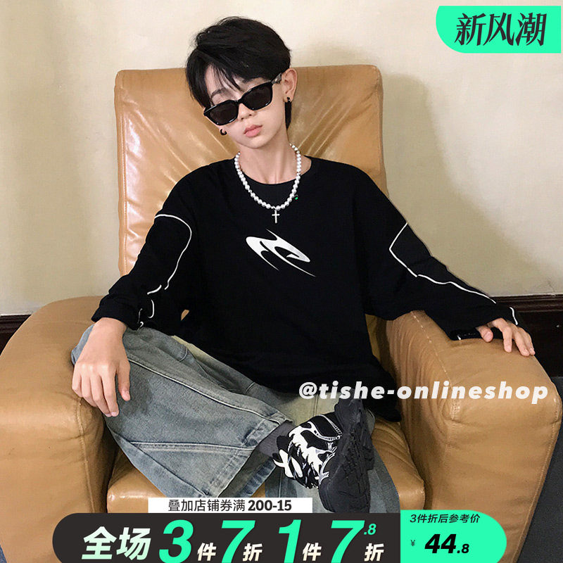 男童圆领嘻哈春装长袖T恤图片