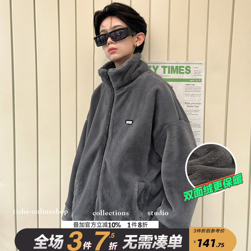 男童加绒加厚外套冬装潮牌炸街