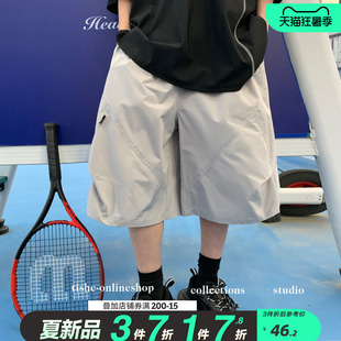 男大童夏季短裤速干薄款中大童夏装透气网眼裤子青少年宽松五分裤