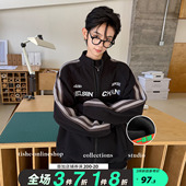 加厚运动潮牌立领休闲拉链衫 儿童冬装 2025新款 男童加绒外套秋冬季