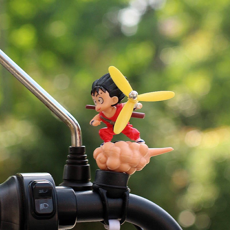 可爱风车电动车摆件自行车摩托车装悟空饰品新款汽车网红卡通动物