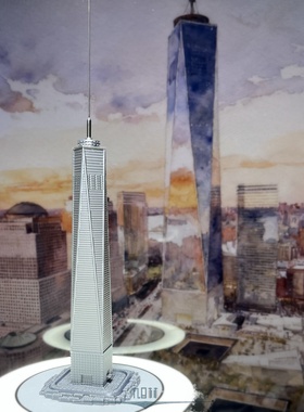 世界贸易中心1号楼模型美国地标建筑摆件高楼模型建筑工艺品