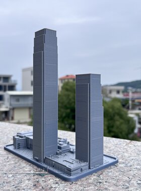 长沙国际金融中心模型湖南地标建筑摆件简约旅游纪念品建筑工艺品