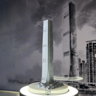 香港环球贸易广场模型香港地标建筑摆件现代旅游礼品建筑工艺品