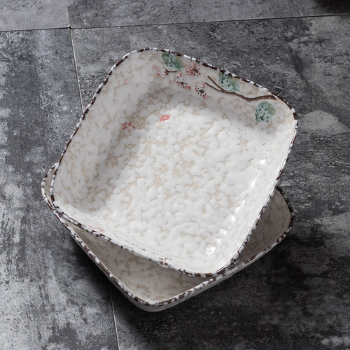 日式和风樱花4寸味碟陶瓷小碟子