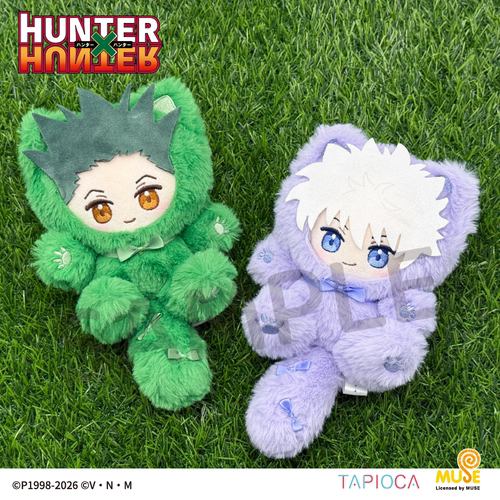 预定 全职猎人 TAPIOCA 奇犽 小杰 蝴蝶结猫咪毛绒玩偶娃娃周边