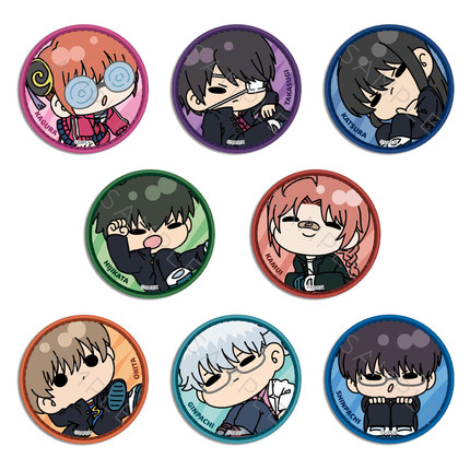 预定 银魂 SYNC 3年Z班的银八老师 圆形皮革徽章吧唧vol2谷子周边