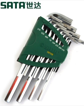 世达10件特长加长球头平头内六角扳手套装09110 09112