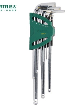 世达9件套络钒钢加长球头内六角扳手09101A 09103A 09105A 09107A