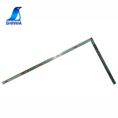 일본 AFFINITY PENGUIN 스테인레스 스틸 목공 눈금자 11770 형광 각인 사각형 눈금자 25×50CM11777
