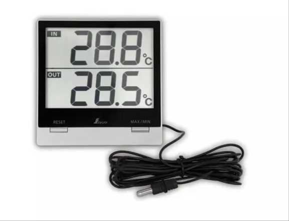 日本亲和企鹅高精度电子数显温湿度计室内家用温湿度表高低键