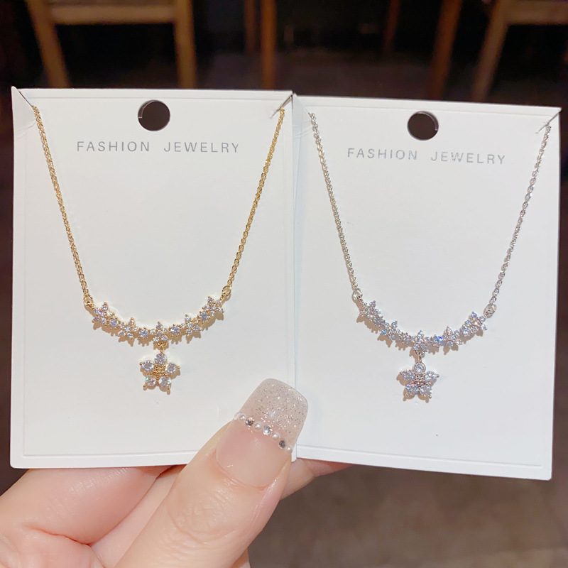 韩式精致满钻星星项链女小众设计高级感锁骨链ins简约冷淡风配饰