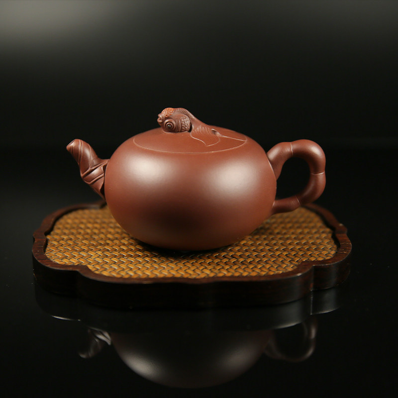 朵云轩茶壶 紫砂壶 邵亚芬 年年有余 手工茶具礼盒茶杯收藏馈赠