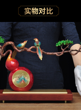 铜江山葫芦摆件招财风水家居客厅