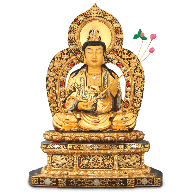 台湾鎏金西方三圣家居客厅工艺品