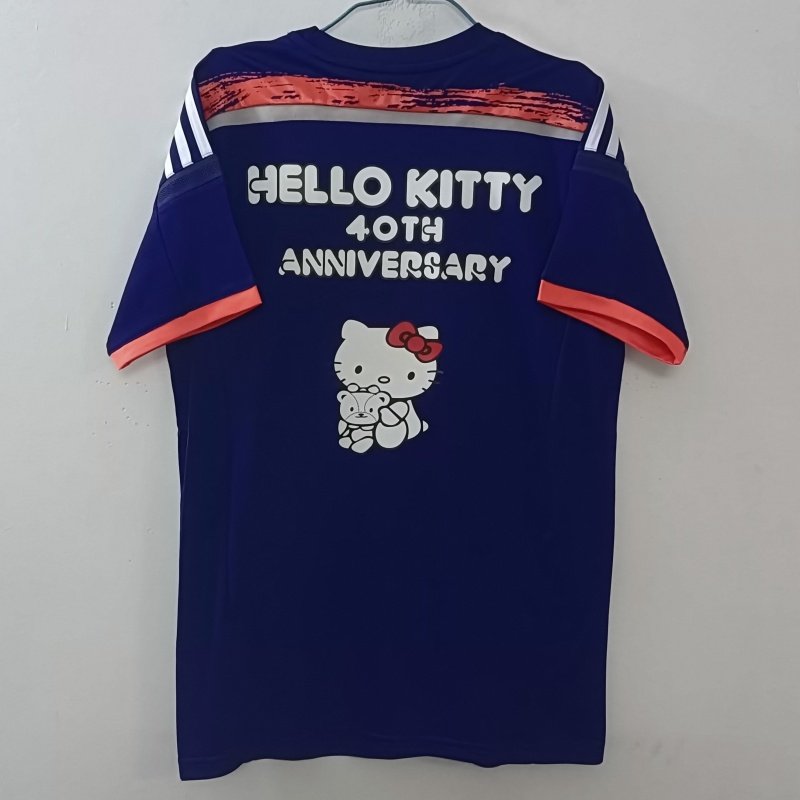 2014日本复古球衣主场hello kitty40周年纪念版球衣kitty猫足球服
