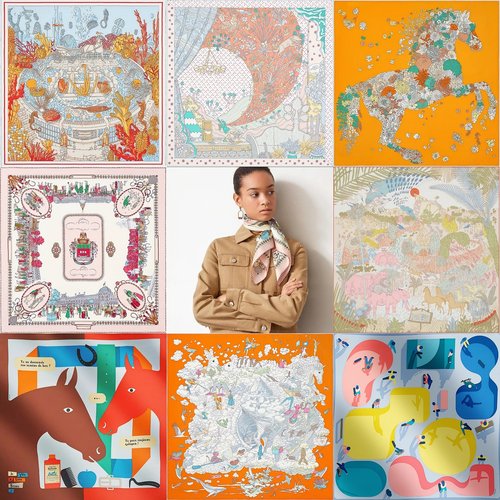 桑蚕丝真丝小方巾欧美女四季