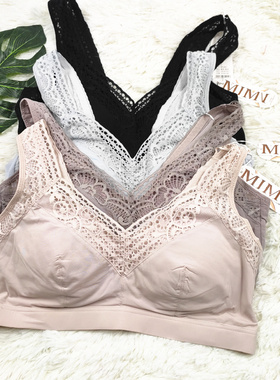 美佳美侬无钢圈文胸M81905大码薄款收副乳大胸显小防下垂胖MM胸罩